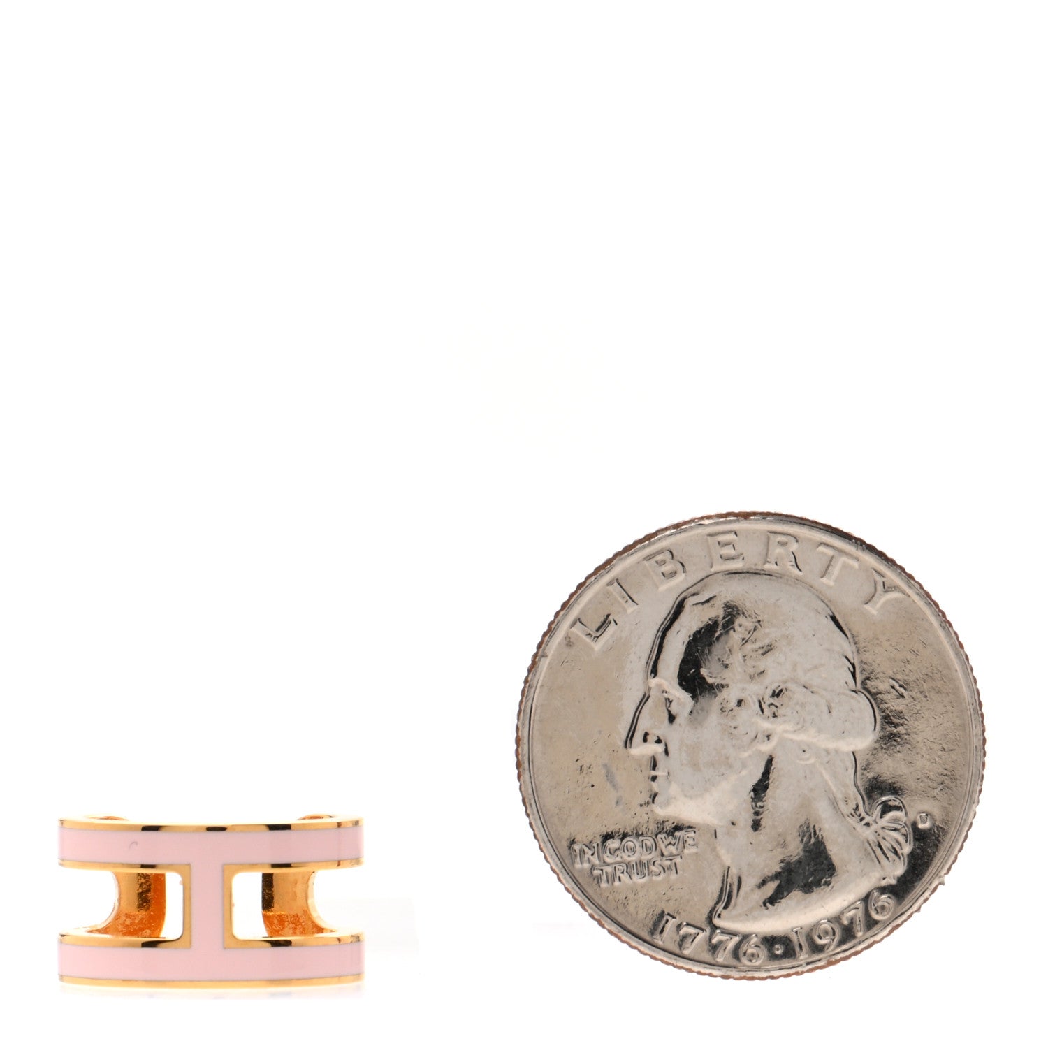 Hermes Gold Lacquered Pop H Ear Cuff Black 2 of 5