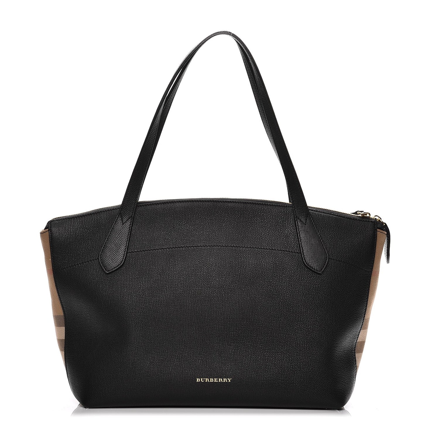 Derby Calfskin House Check Medium Welburn Tote Black