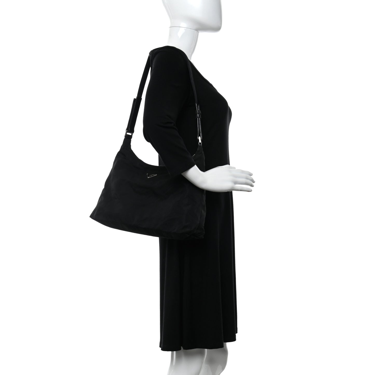 Tessuto Nylon Shoulder Bag Black