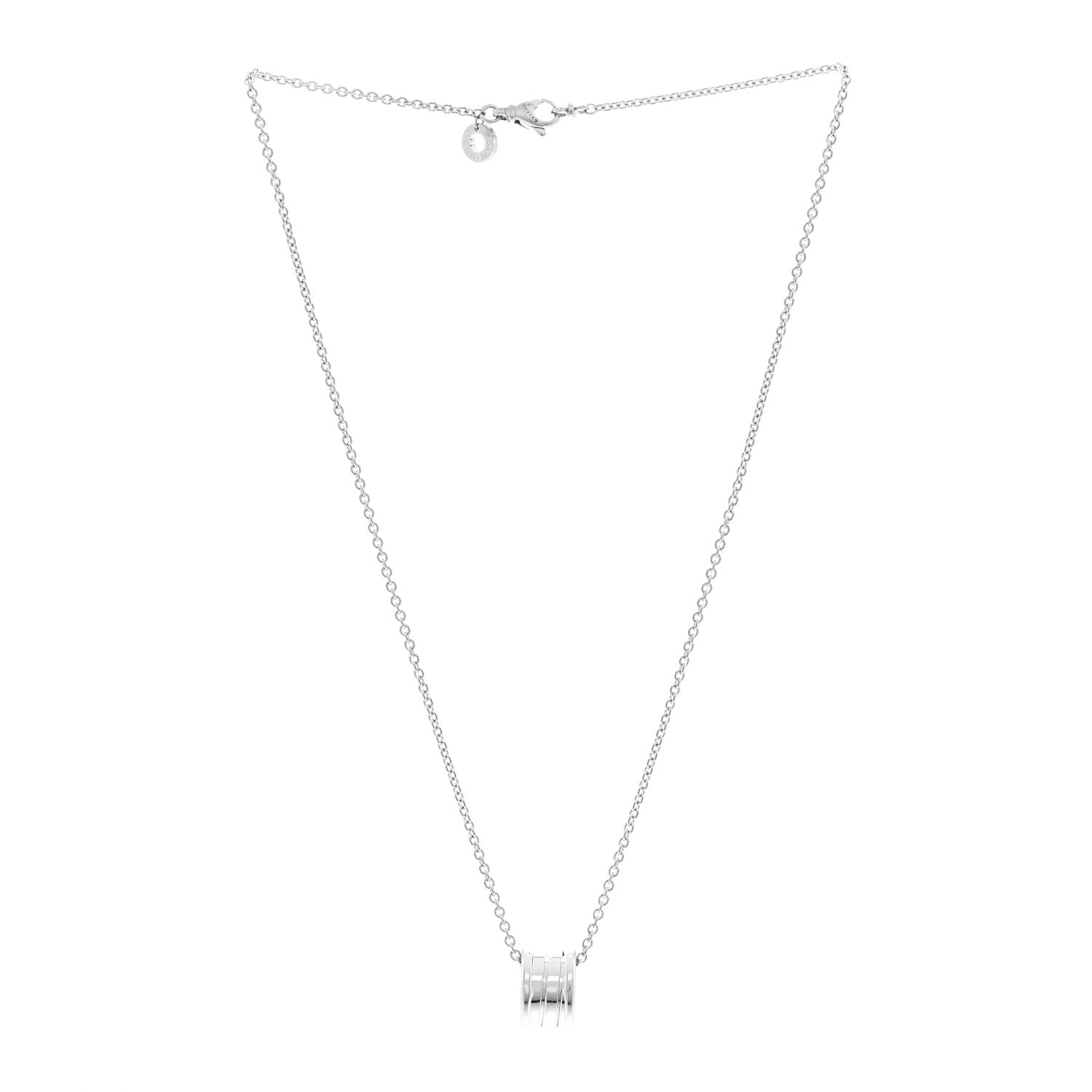 Bulgari 18K White Gold B.Zero1 Pendant Necklace 3 of 4