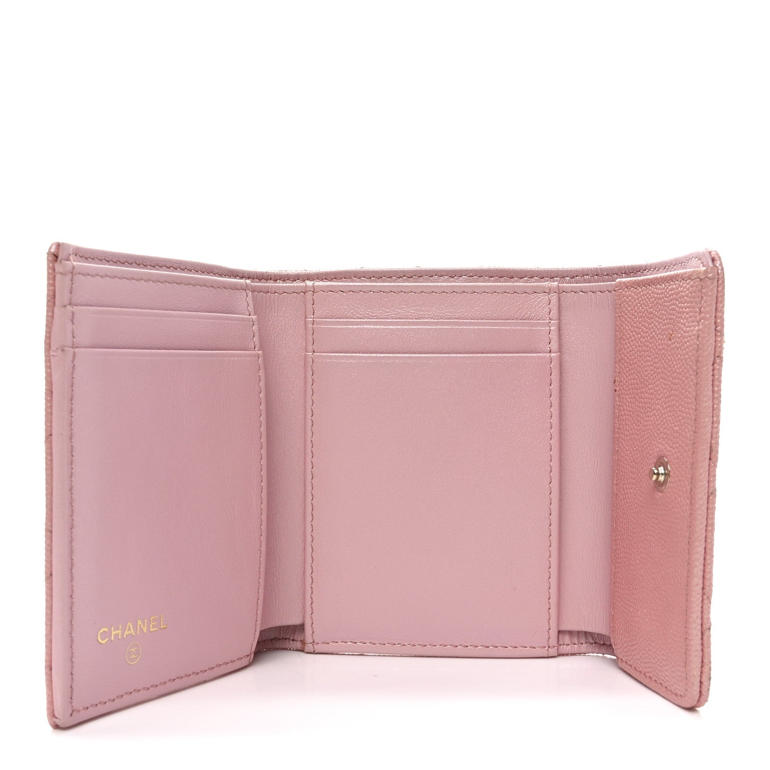 Chanel Iridescent Caviar Quilted Small Flap Wallet Rose Pink 5 of 11