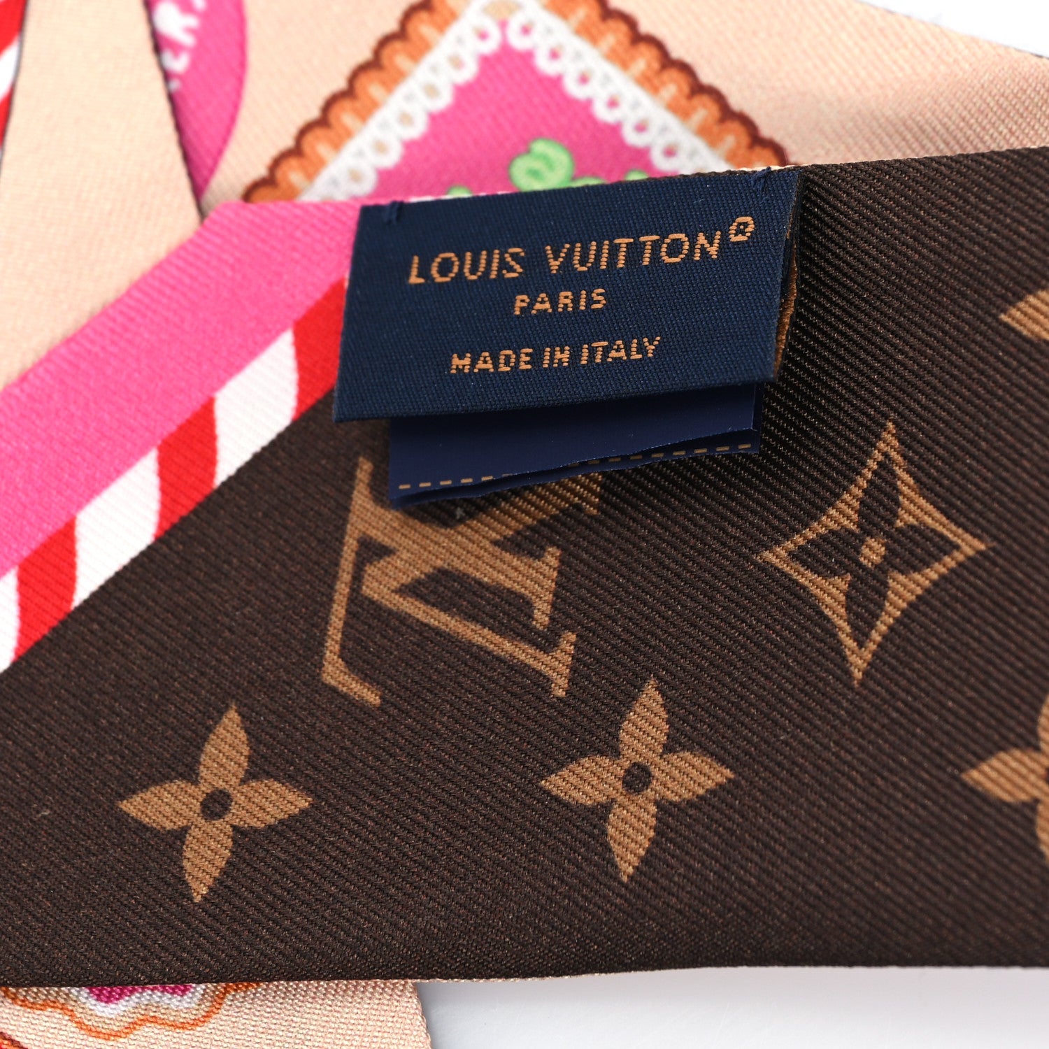 Louis Vuitton Silk Monogram 2024 Christmas Animation Vivienne BB Bandeau Brown 3 of 3