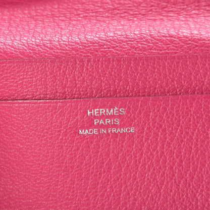 Hermes Chevre Mysore Evelyne Card Wallet Rose Tyrien 6 of 7