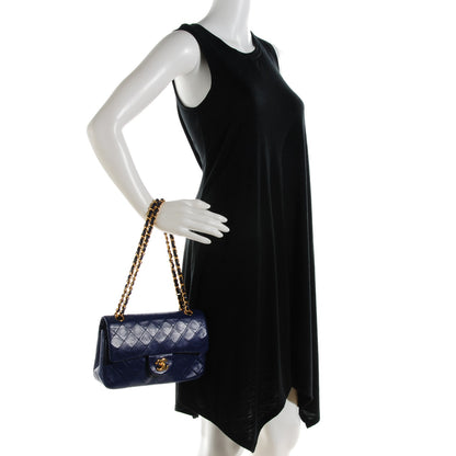 Chanel Lambskin Quilted Medium Double Flap Blue 2 of 11