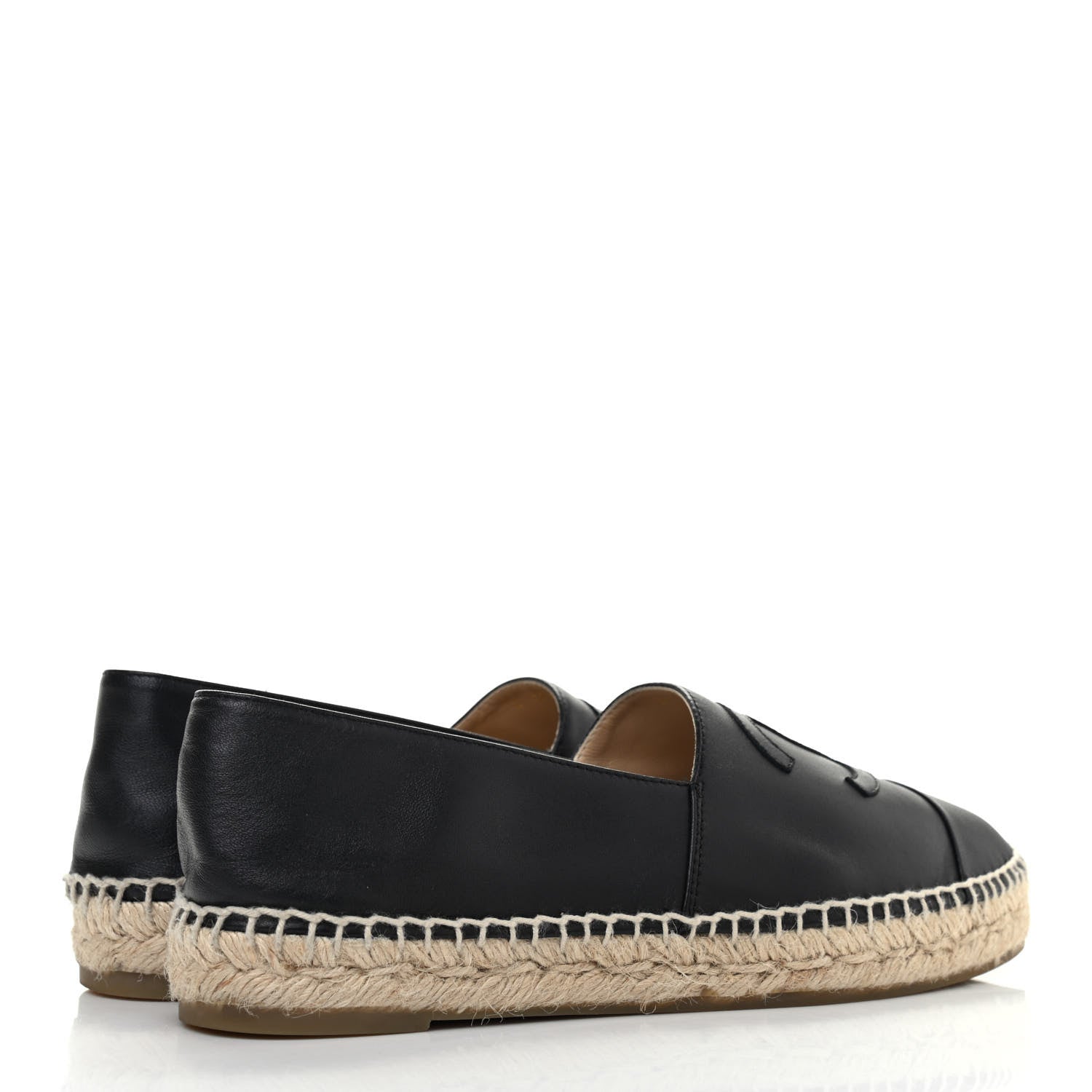Chanel Lambskin CC Espadrilles 39 Black 3 of 4