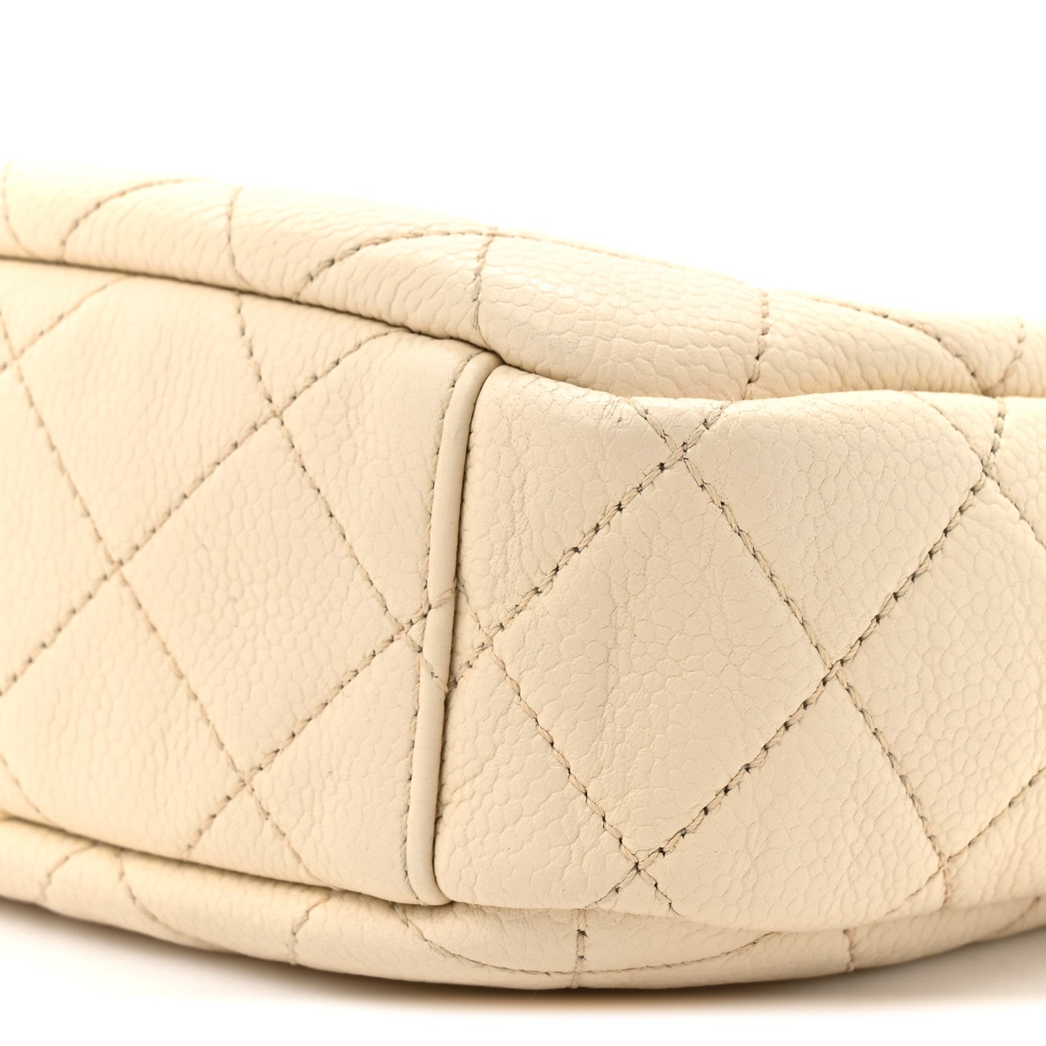 Chanel Caviar Flat Quilted Small Coco Tassel Camera Case White 8 of 10