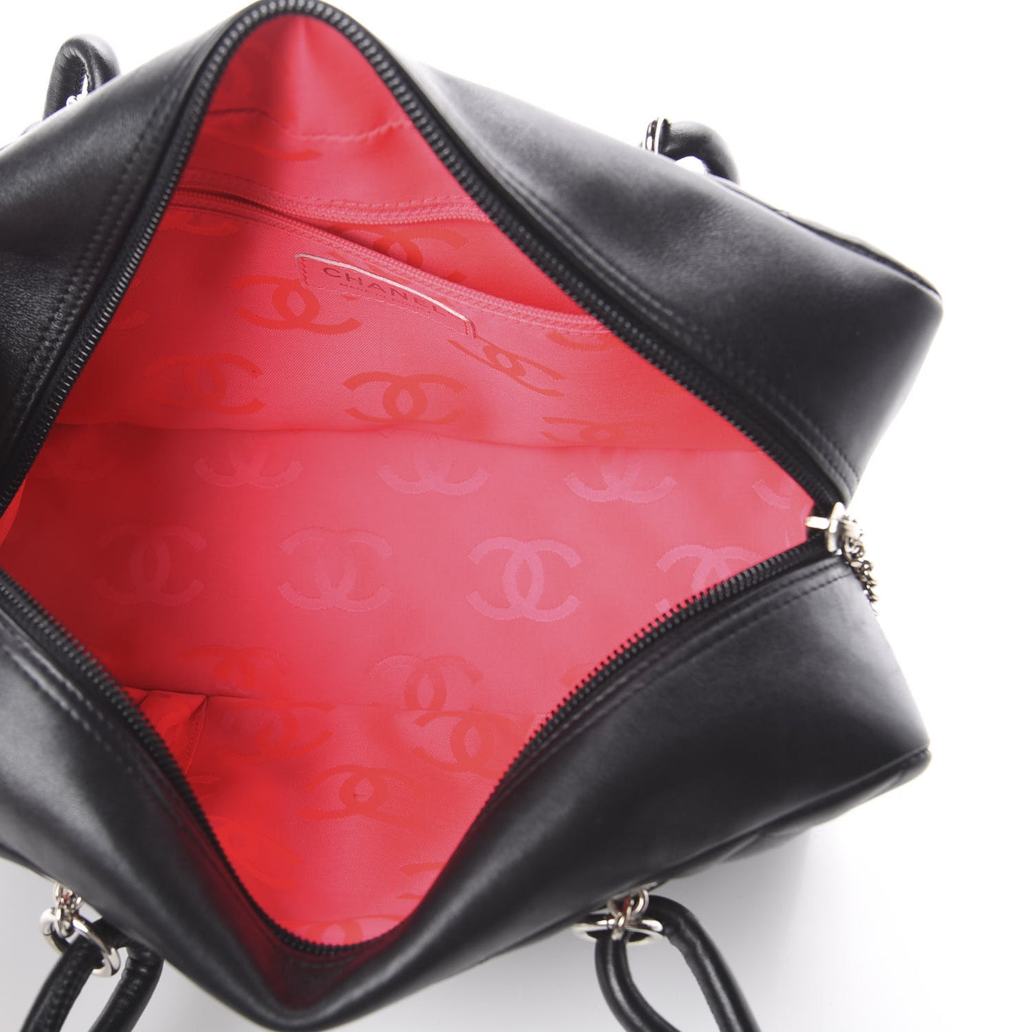 Calfskin Quilted Large Cambon Bowler Black