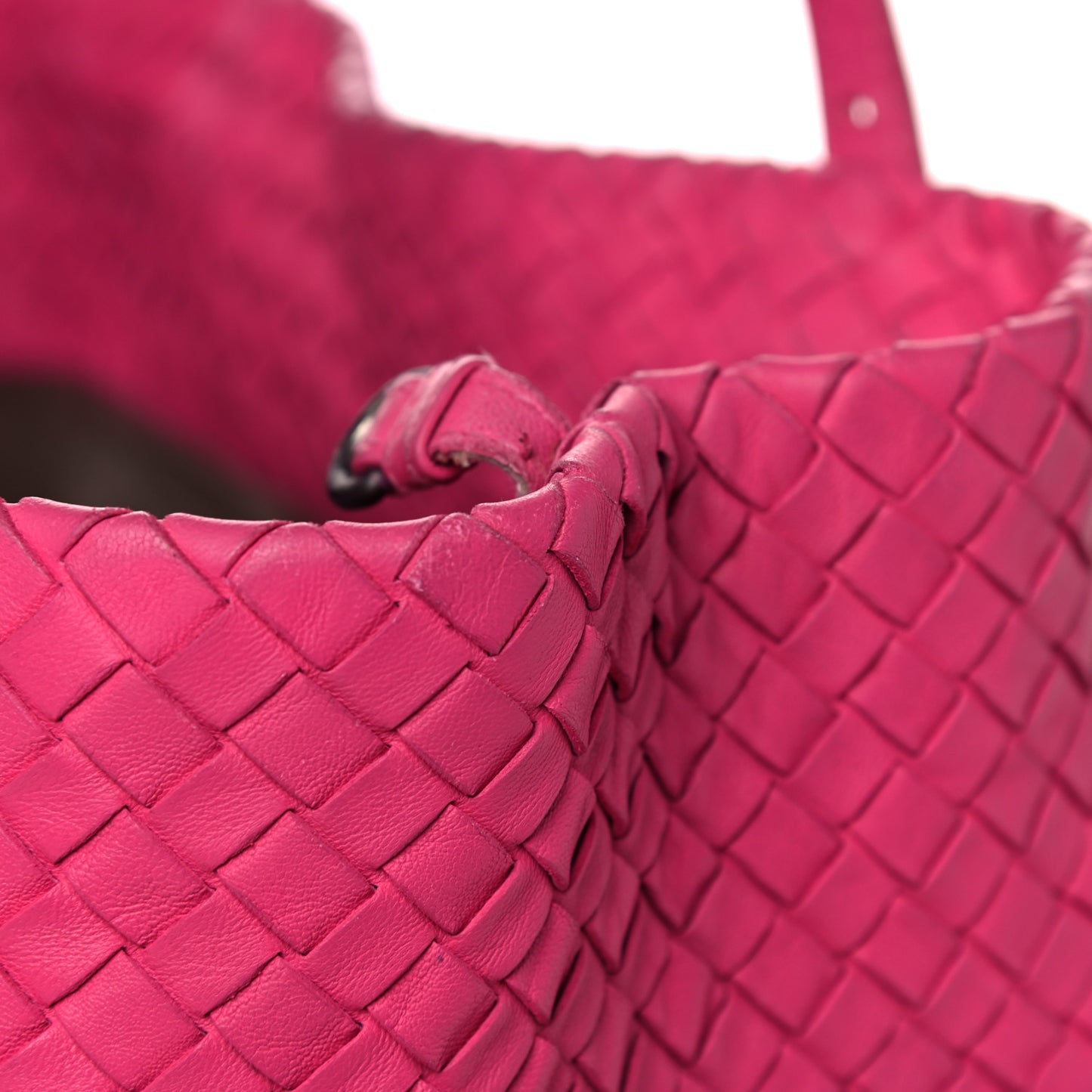 Nappa Intrecciato Large Seamless Tote Fuchsia