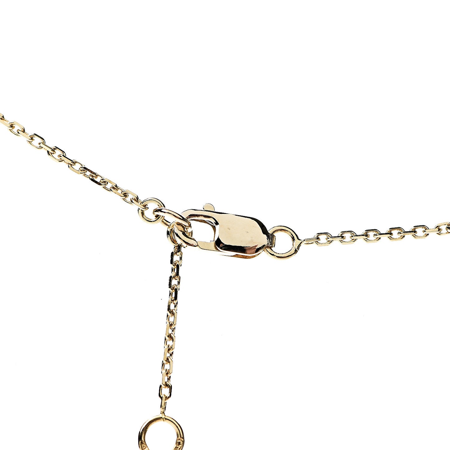18K Yellow Gold Mother of Pearl Sweet Alhambra Butterfly Pendant Necklace