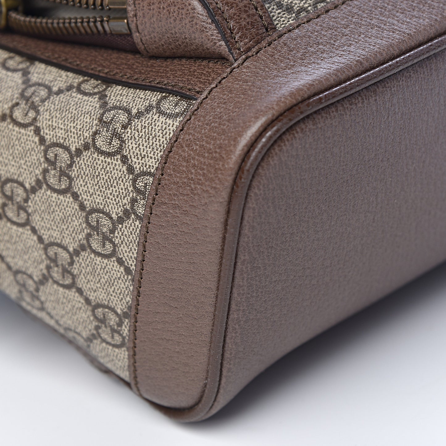 GG Supreme Monogram Calfskin Web Small Ophidia Day Backpack Beige Ebony New Acero