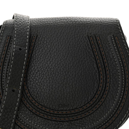 Chloe Calfskin Small Marcie Saddle Bag Black 7 of 13