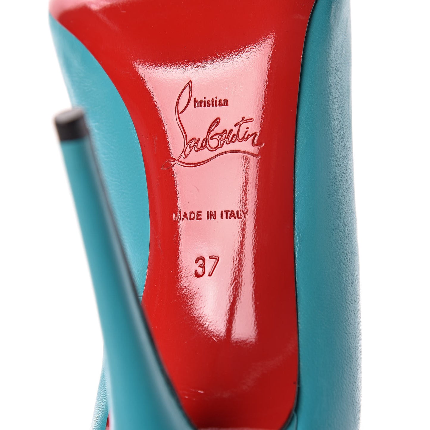 Calfskin Fifi 100 Pumps 37 Turquoise