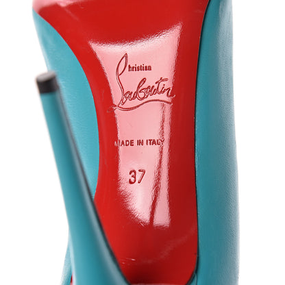 Christian Louboutin Calfskin Fifi 100 Pumps 37 Turquoise 9 of 10
