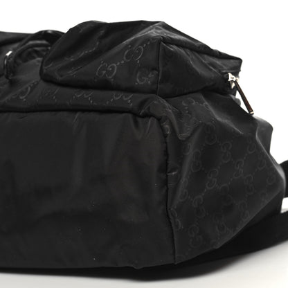 Gucci Nylon Monogram Medium Light Single Buckle Backpack Black 10 of 10