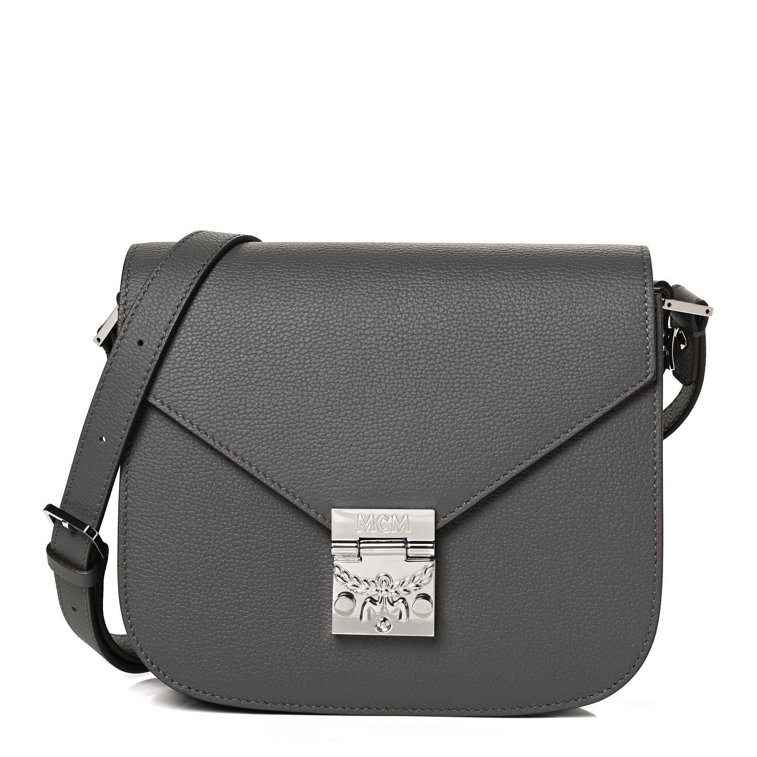 MCM Park Avenue Calfskin Small Patricia Crossbody Bag Charcoal 1 of 13