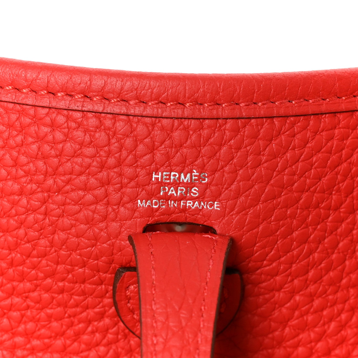Hermes Taurillon Clemence Evelyne TPM Rouge De Coeur 6 of 11