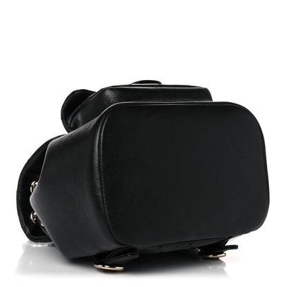 Chanel Glazed Aged Calfskin Quilted Small Duma Drawstring Backpack Black 4 of 10