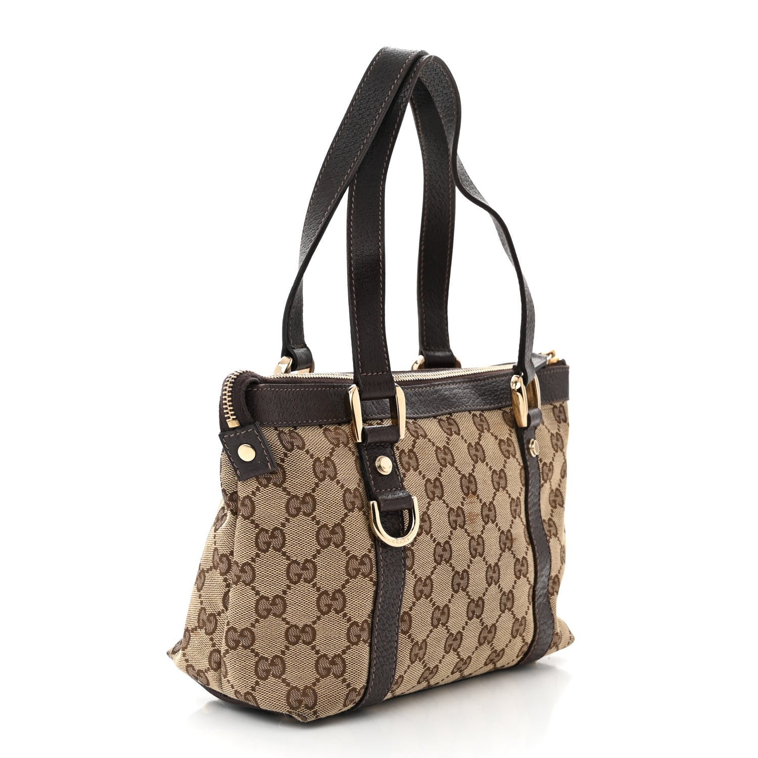 Gucci Monogram Small Abbey Tote Dark Brown 3 of 11