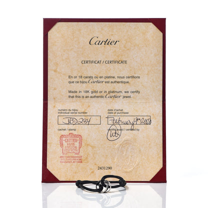 Cartier 18K White Gold Ceramic Trinity Cord Bracelet Black 8 of 8