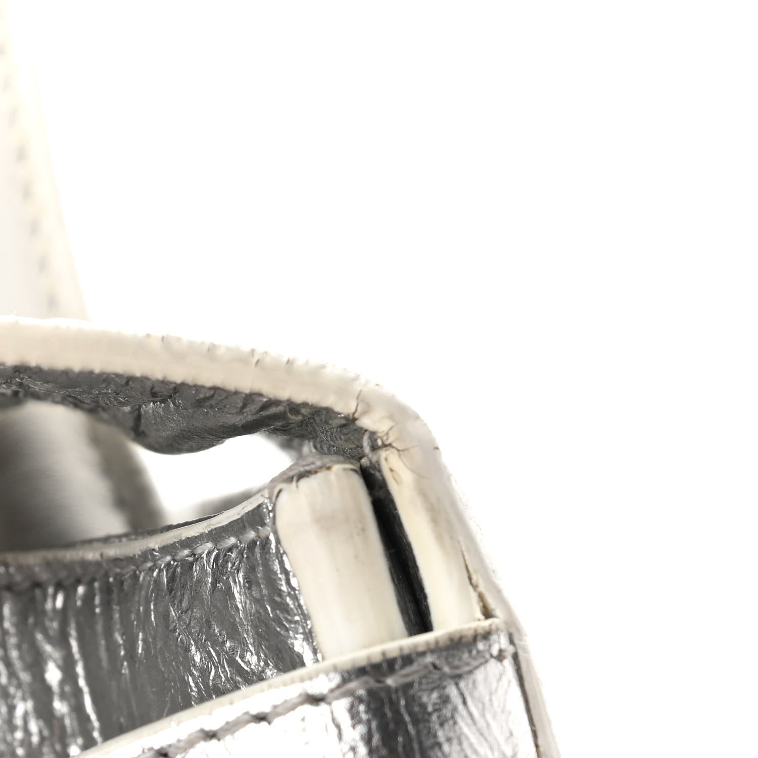 Christian Dior Metallic Calfskin Medium Diorever Flap Silver 13 of 14