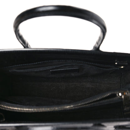 Saint Laurent Calfskin Crocodile Embossed Baby Sac De Jour Black 5 of 9