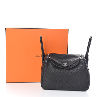 Hermes Taurillon Clemence Lindy 26 Black 11 of 11