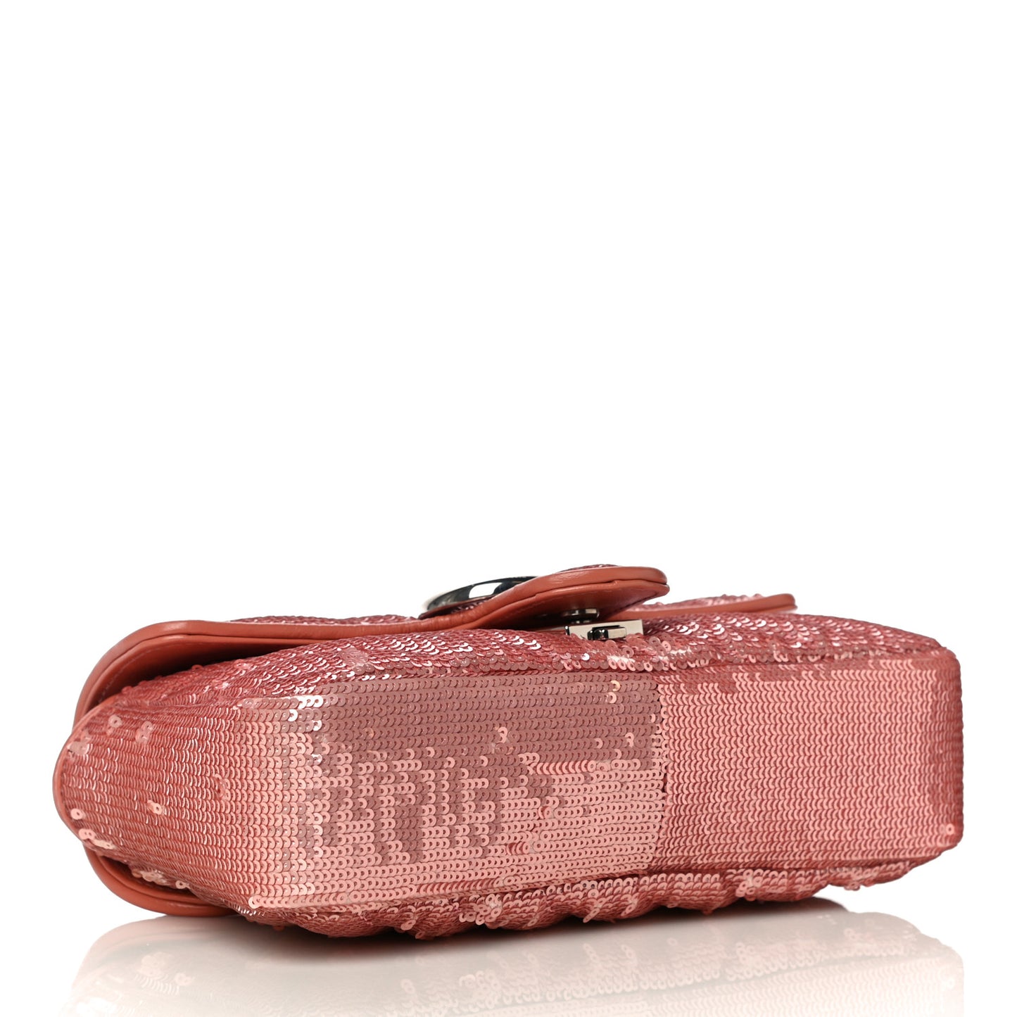 Sequin Matelasse Diagonal Mini GG Marmont Shoulder Bag Antique Rose Rosa Pale Pink