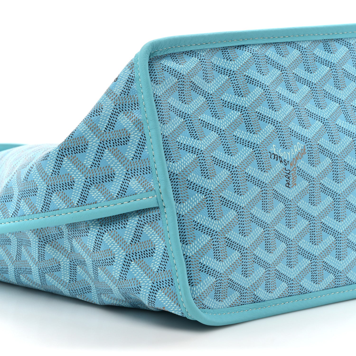 Goyard Goyardine Embroidered Seahorse Reversible Anjou PM Turquoise 16 of 17
