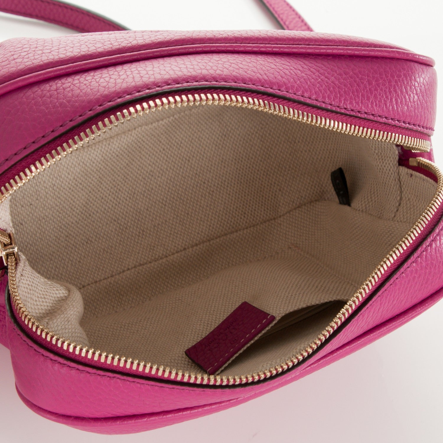 Gucci Cellarius Calfskin Small Soho Disco Bag Bright Bouganville 5 of 7