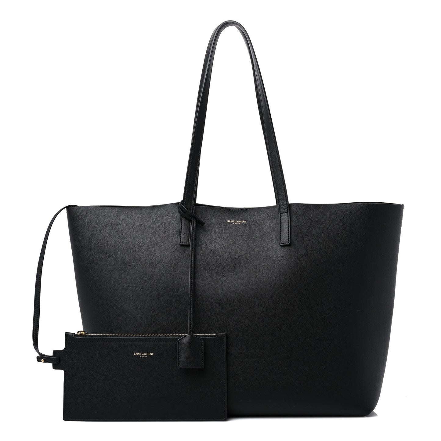 Calfskin Large Shopping Tote Black