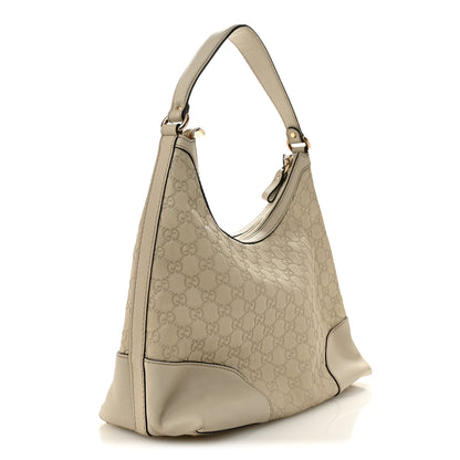 Gucci Guccissima Medium Lovely Heart Hobo Off White 2 of 14