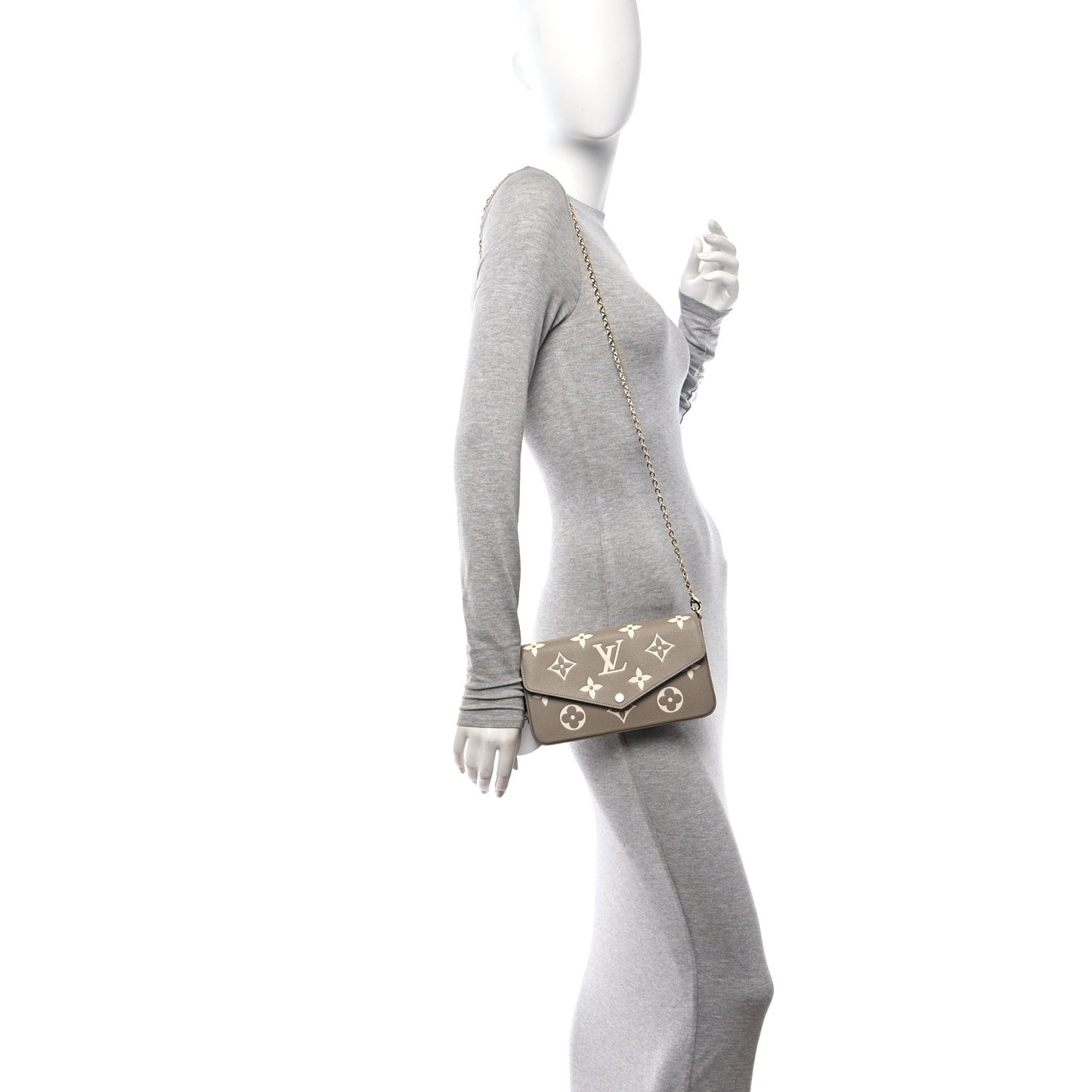 Empreinte Monogram Giant Felicie Pochette Khaki Cream