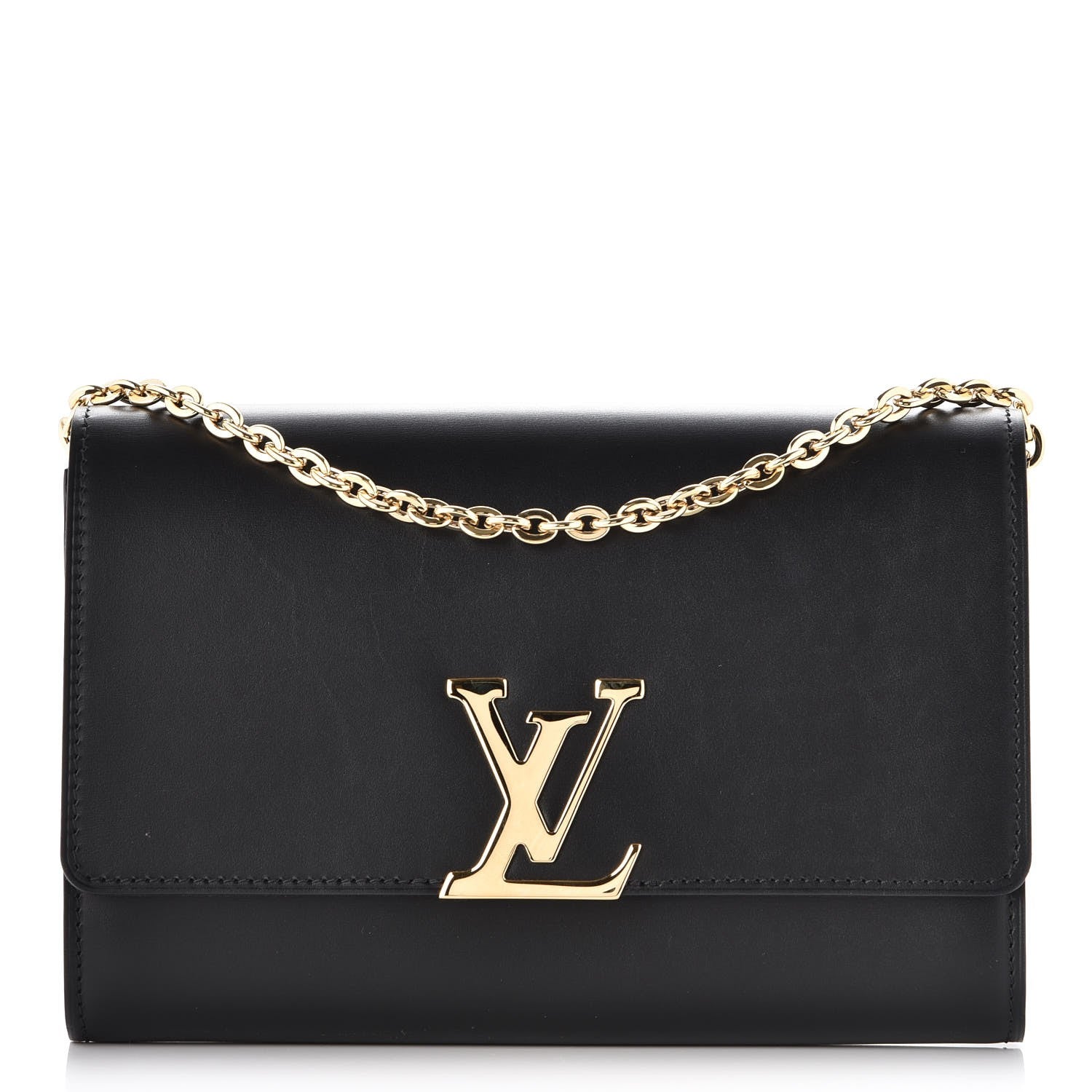Louis Vuitton Calfskin Chain Louise GM Black 1 of 6