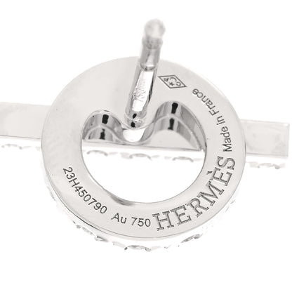 Hermes 18K White Gold Diamond Finesse Earrings 4 of 5