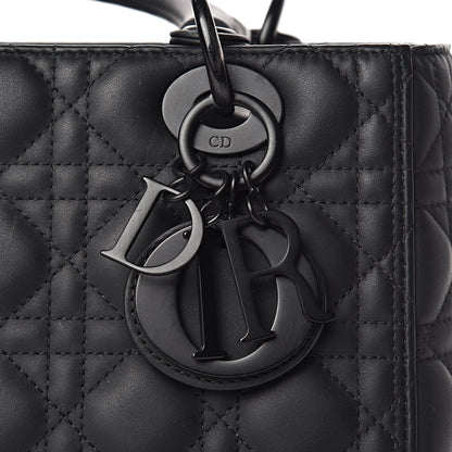 Christian Dior Ultra Matte Calfskin Cannage Medium Lady Dior Black 8 of 11