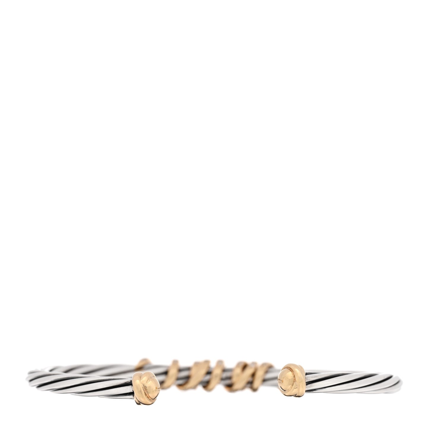 Sterling Silver 18K Yellow Gold Diamond 4mm Helena Station Bracelet