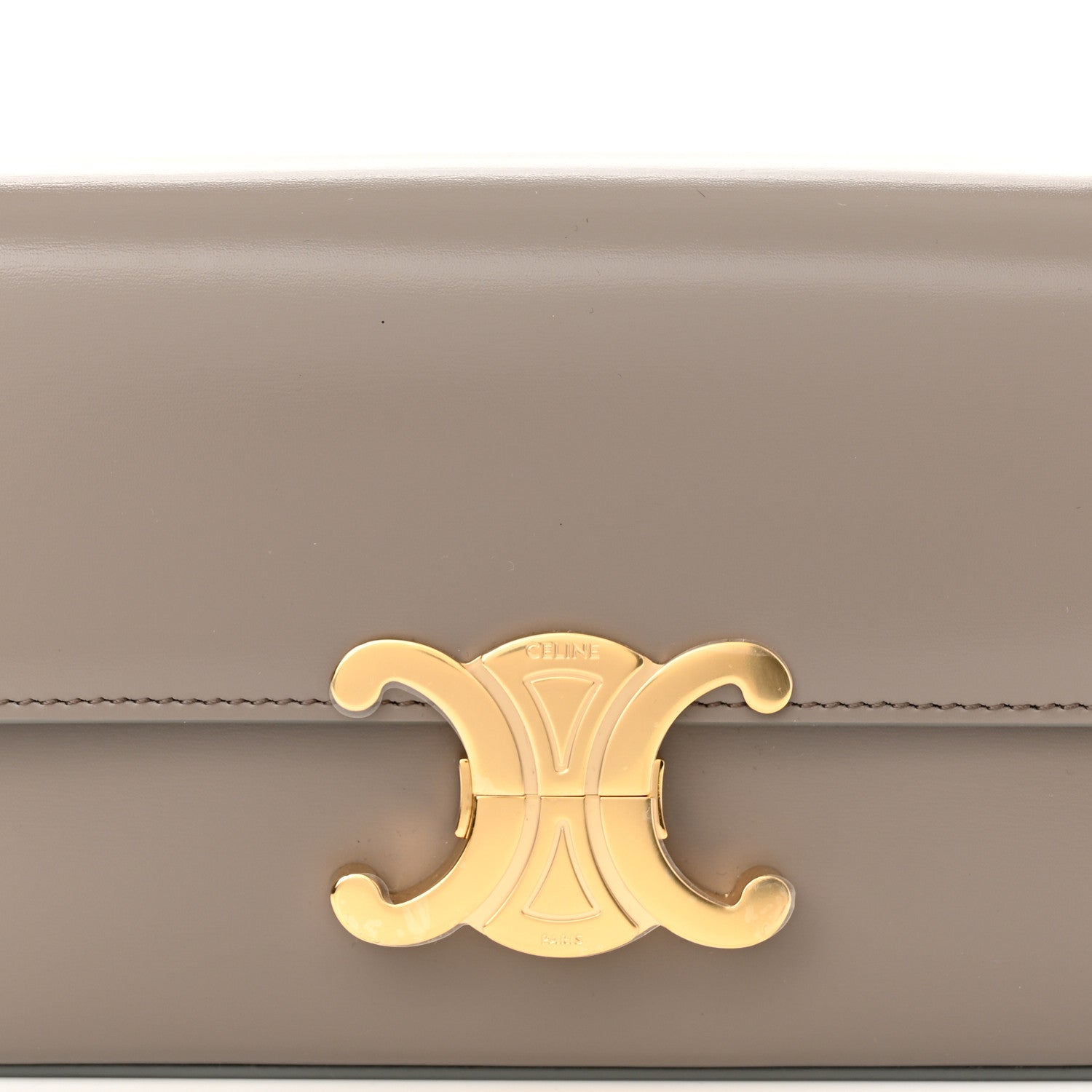 Celine Natural Calfskin Triomphe Shoulder Bag Pebble 8 of 10