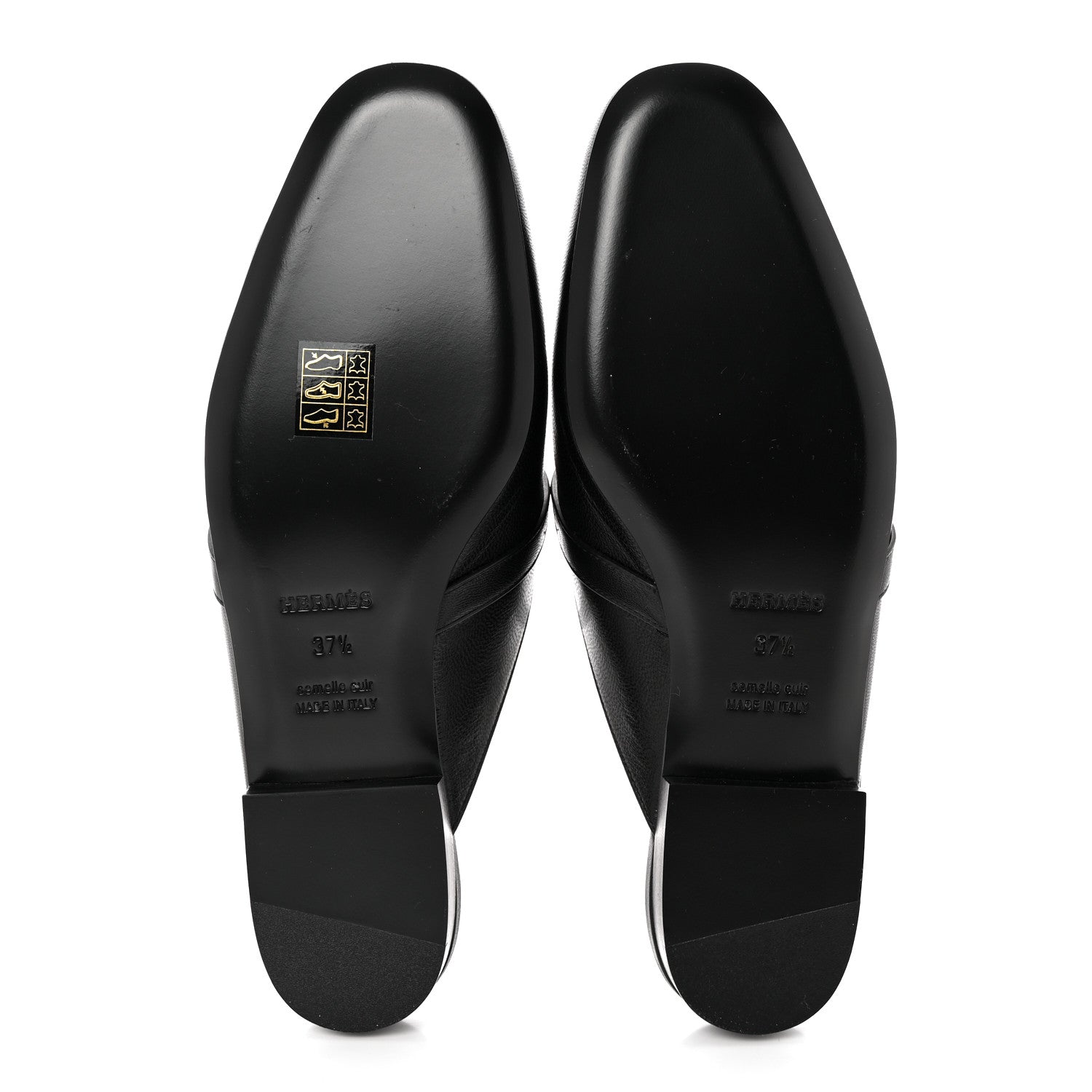 Hermes Goatskin Oz Mules 37.5 Black 5 of 11