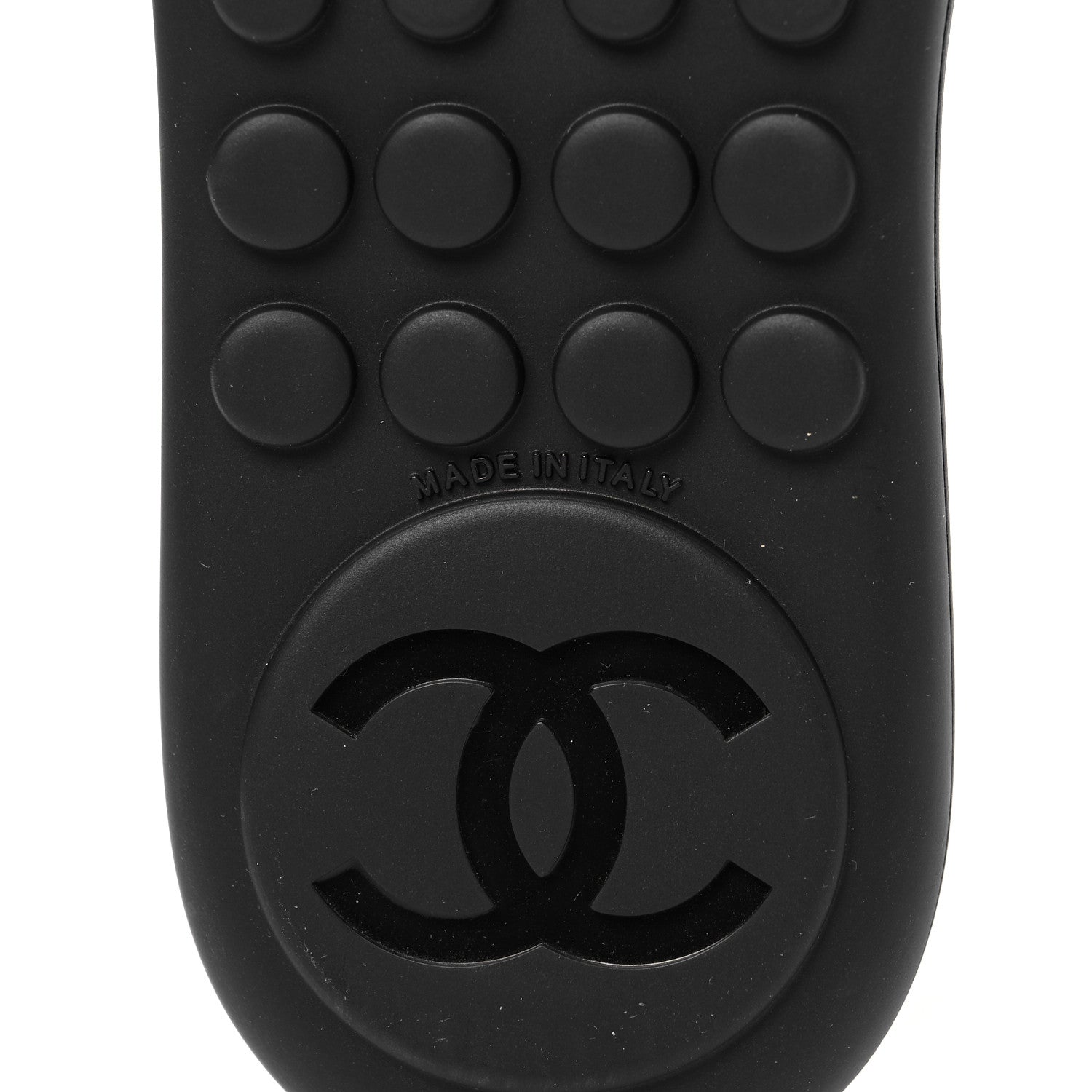Chanel Lambskin CC Chain Thong Sandals 38 Black 6 of 8