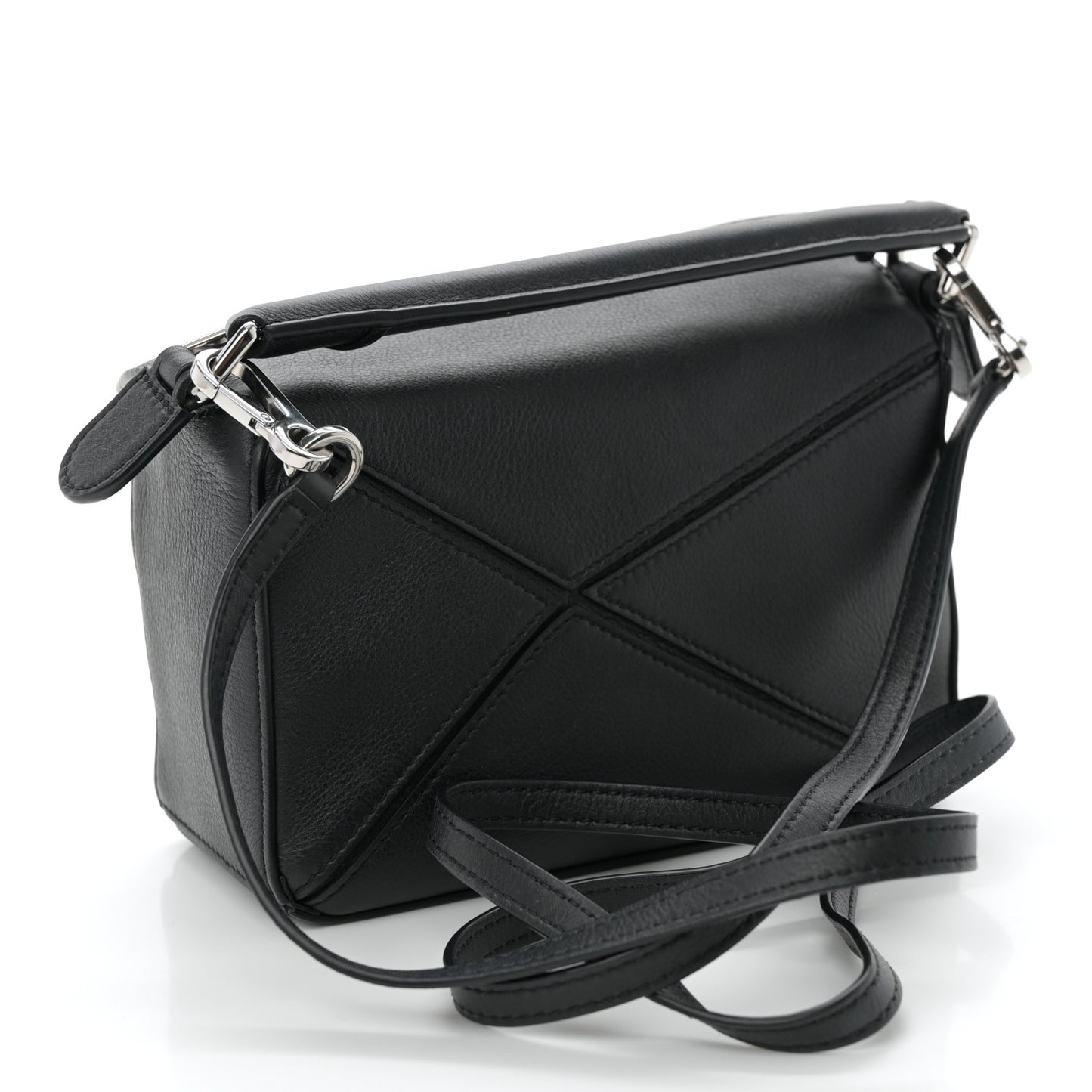 Calfskin Mini Puzzle Bag Black