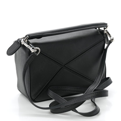 Loewe Calfskin Mini Puzzle Bag Black 3 of 9