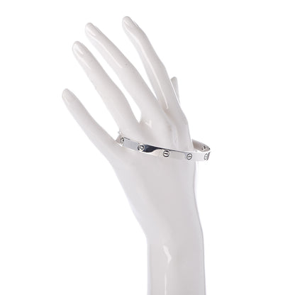 Cartier 18K White Gold LOVE Bracelet 21 2 of 7