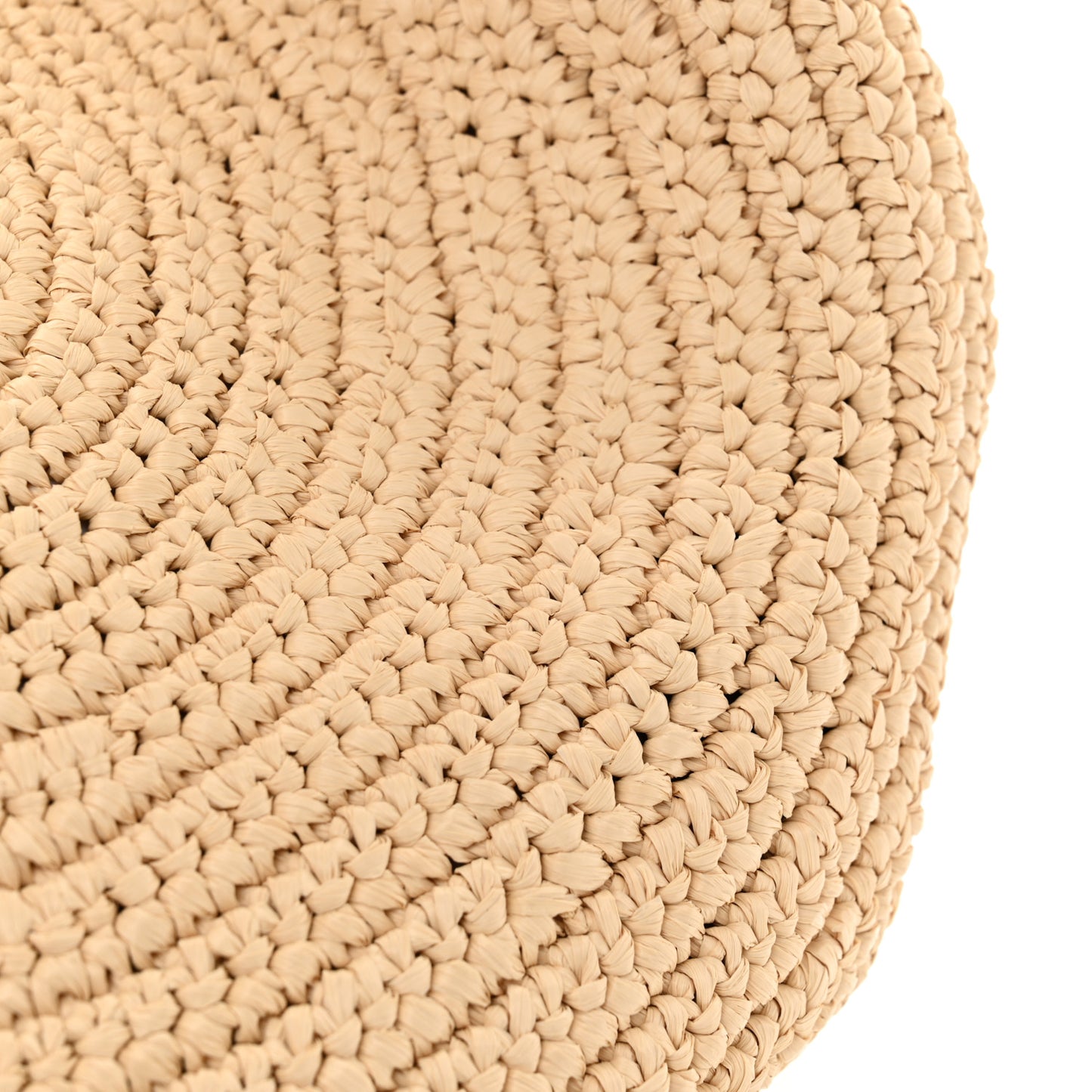 Raffia Crochet Sardine With Chain Bag Natural Fondant
