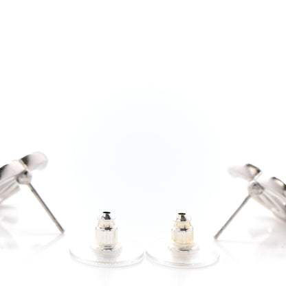 Chanel Crystal CC Earrings Silver 3 of 4