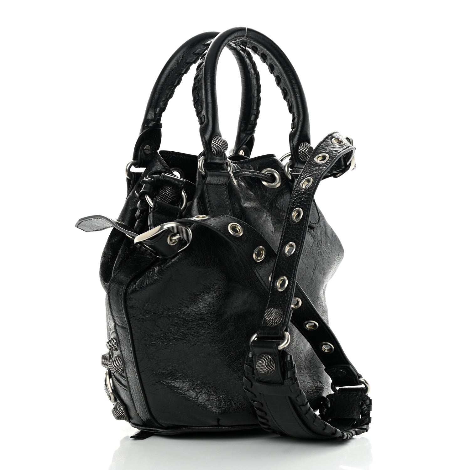 Balenciaga Agneau Arena Small Le Cagole Bucket Bag Black 3 of 11