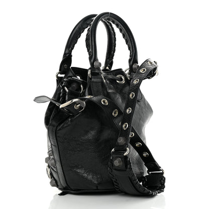 Balenciaga Agneau Arena Small Le Cagole Bucket Bag Black 3 of 11