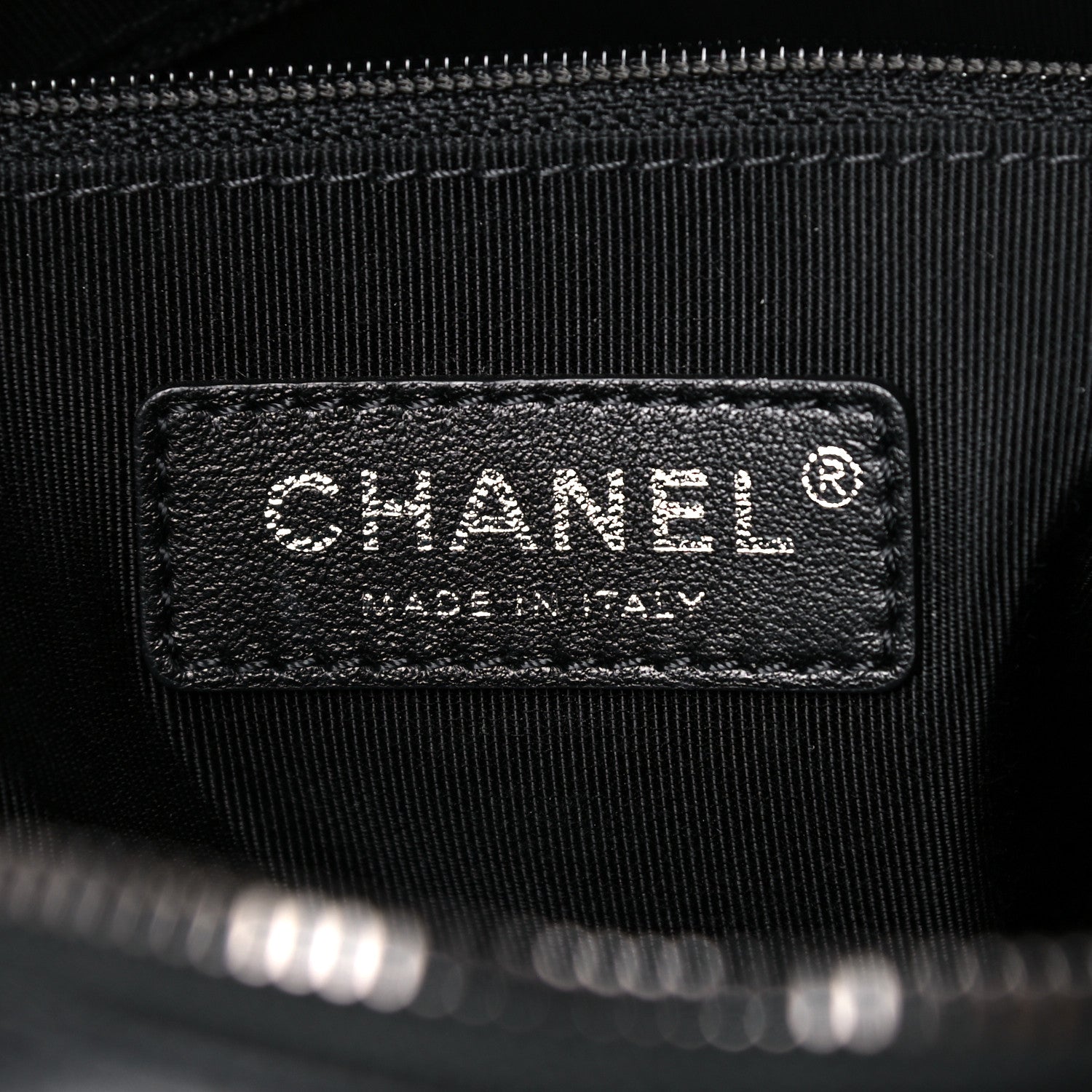 Chanel Calfskin Chain 20s Signature Hobo Black 6 of 14