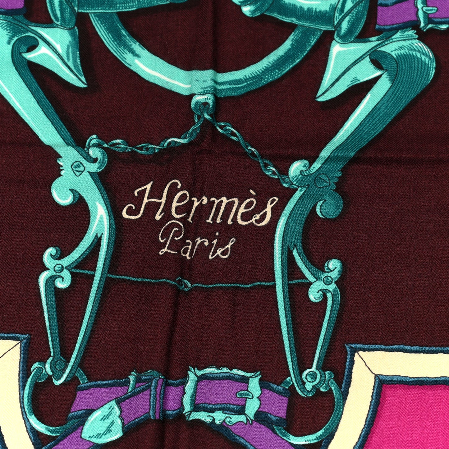 Cashmere Silk L Instruction Du Roy Shawl 140 Aubergine Fuchsia Vert