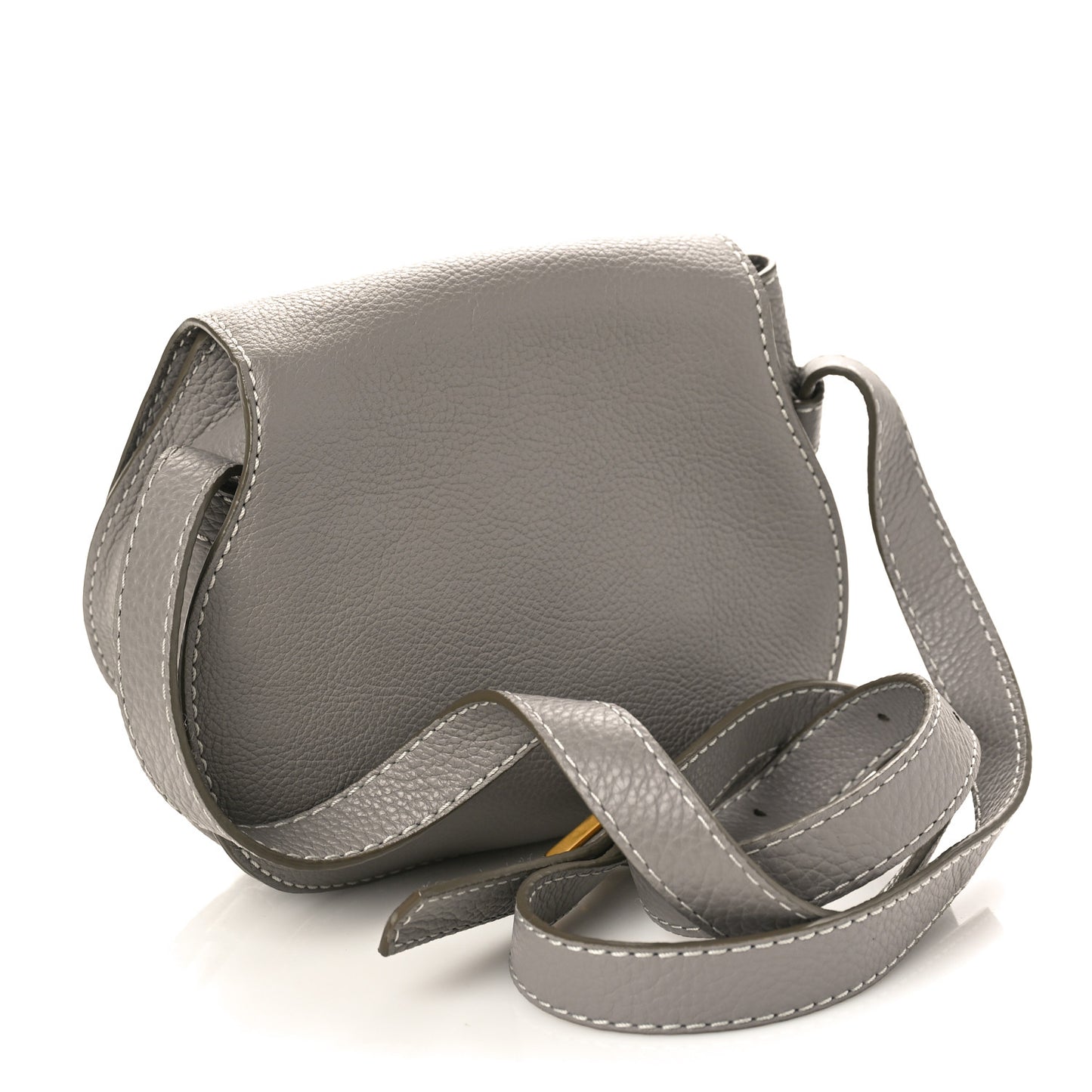 Calfskin Mini Marcie Round Crossbody Bag Cashmere Grey