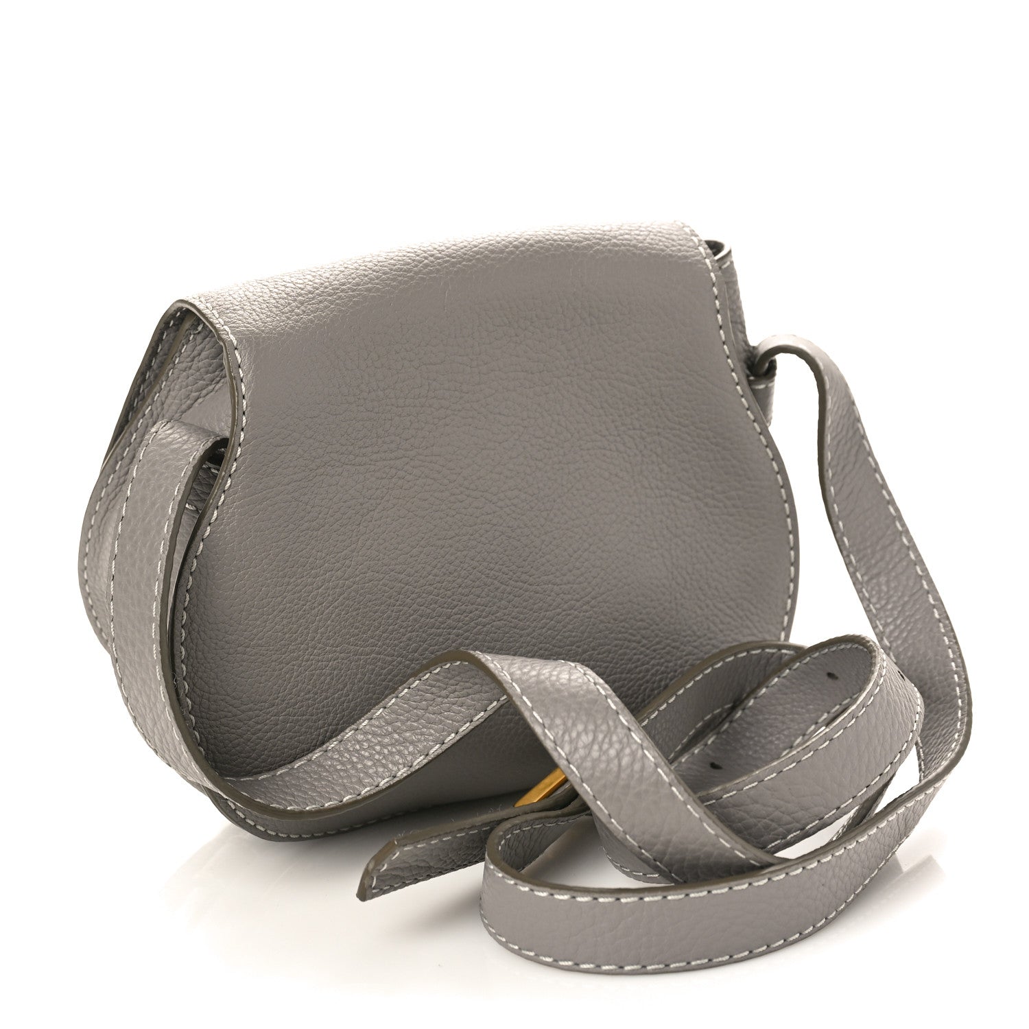 Chloe Calfskin Mini Marcie Round Crossbody Bag Cashmere Grey 3 of 8